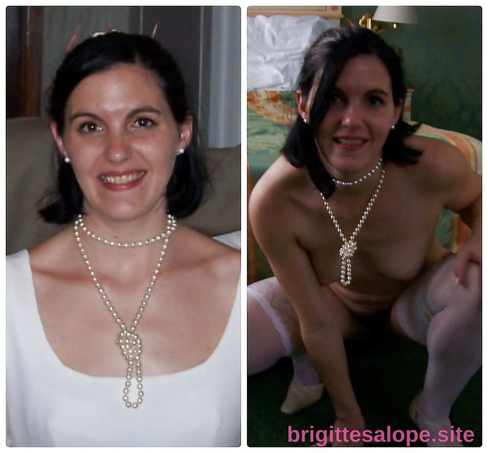 Femme nue avec collier de perles — Brigitte la Salope