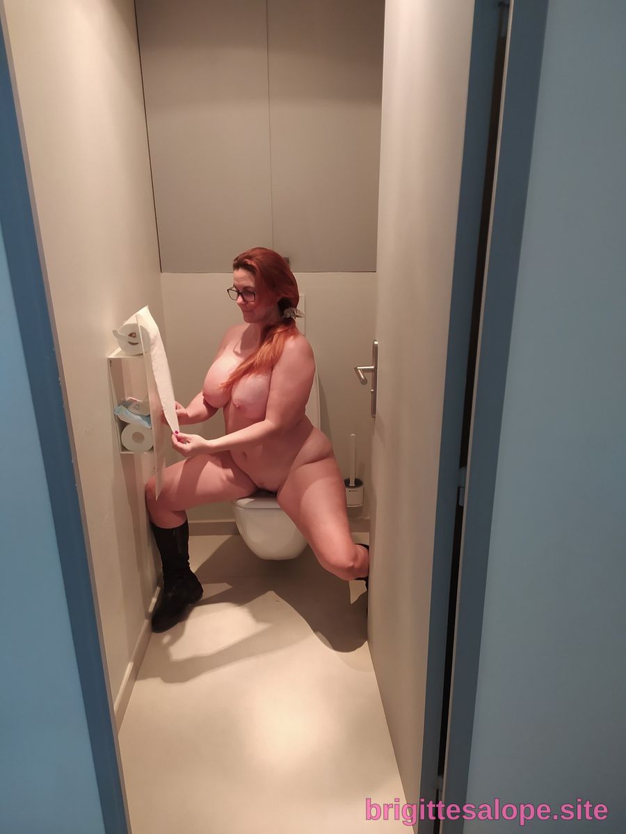 Nue dans la toilette — Brigitte la Salope