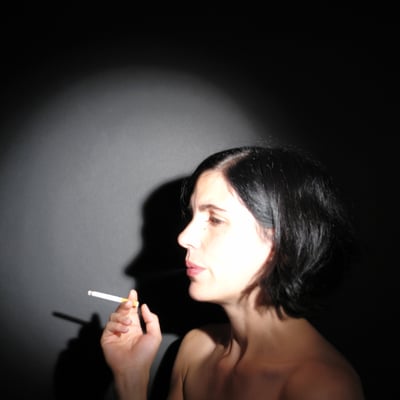 Portrait en noir et blanc — Brigitte la Salope