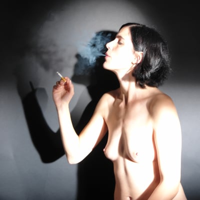 Nu en fumant — Brigitte la Salope