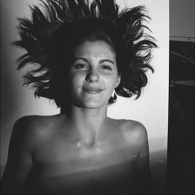 Portrait en noir et blanc (photo 2397) — Brigitte la Salope