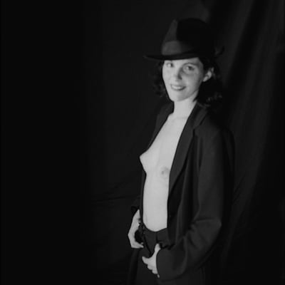 Portrait noir et blanc (photo 2416) — Brigitte la Salope