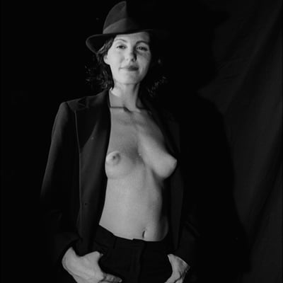 Portrait noir et blanc (photo 2418) — Brigitte la Salope