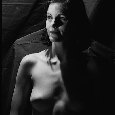 Portrait noir et blanc (photo 2421) — Brigitte la Salope