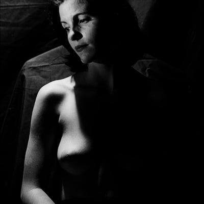 Portrait noir et blanc (photo 2424) — Brigitte la Salope