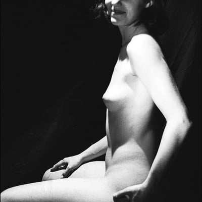Nue en noir et blanc (photo 2436) — Brigitte la Salope